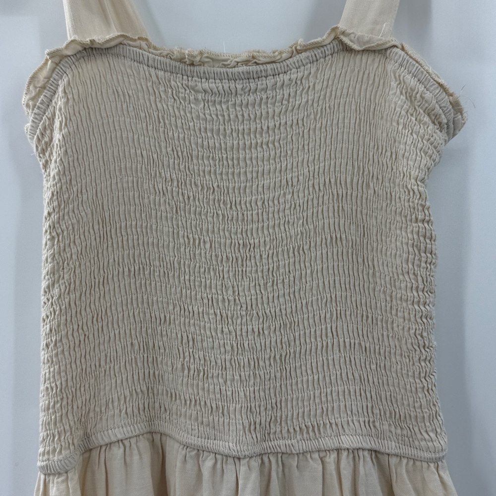 Zesica cream Maxi summer dress tie shoulders long flowing ruffle hem - Picture 11 of 15